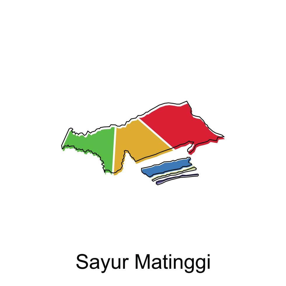 Map City of Sayur matinggi, Borders for your infographic. Vector illustration design template