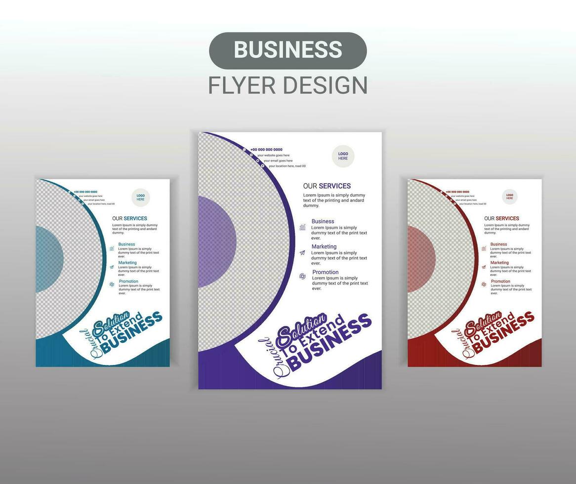 Vector A4 Creative business flyer design