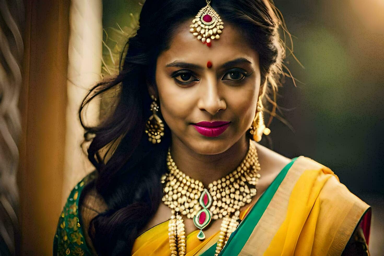 beautiful indian bride in traditional attire. AI-Generated photo