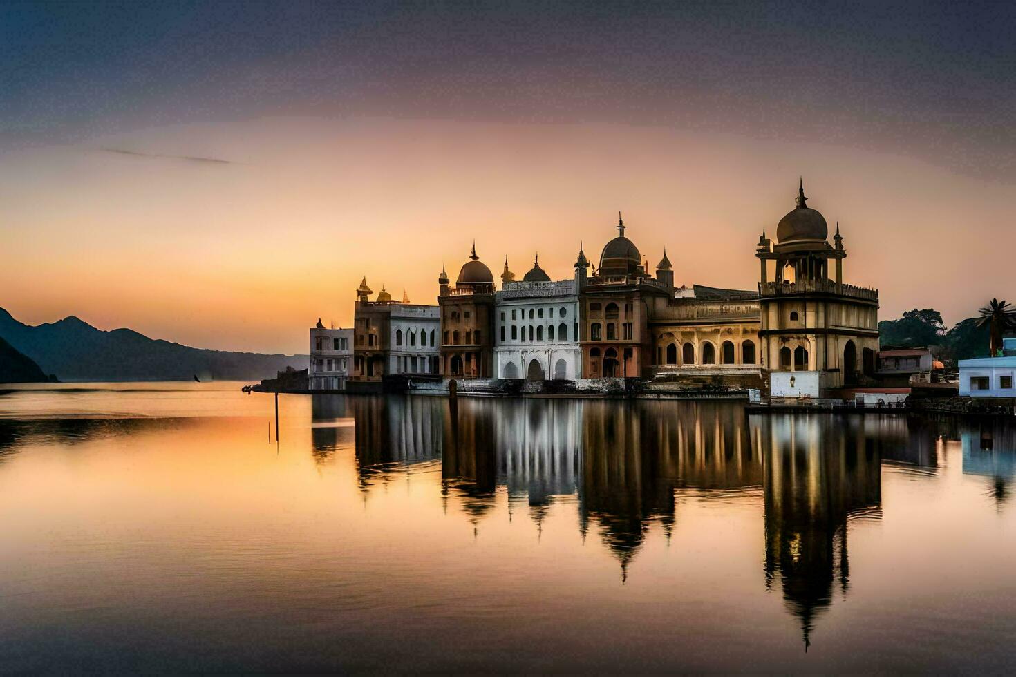 the golden palace, amritsar, india. AI-Generated photo