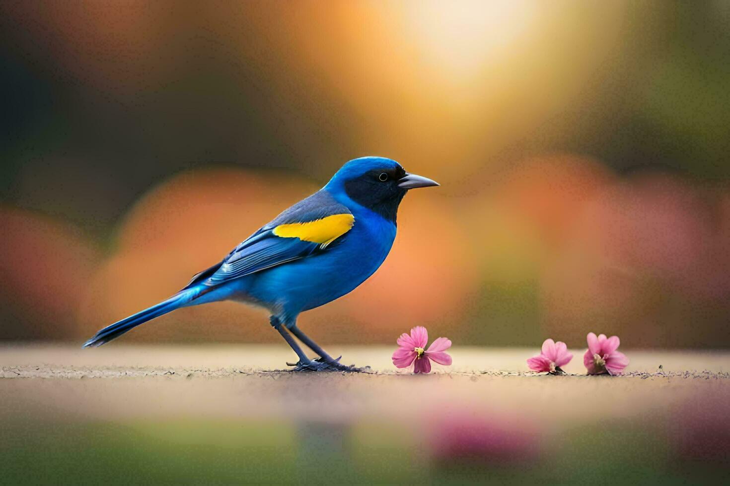 foto fondo de pantalla el pájaro, flores, pájaro, pájaro, pájaro, pájaro, pájaro, pájaro,. generado por ai