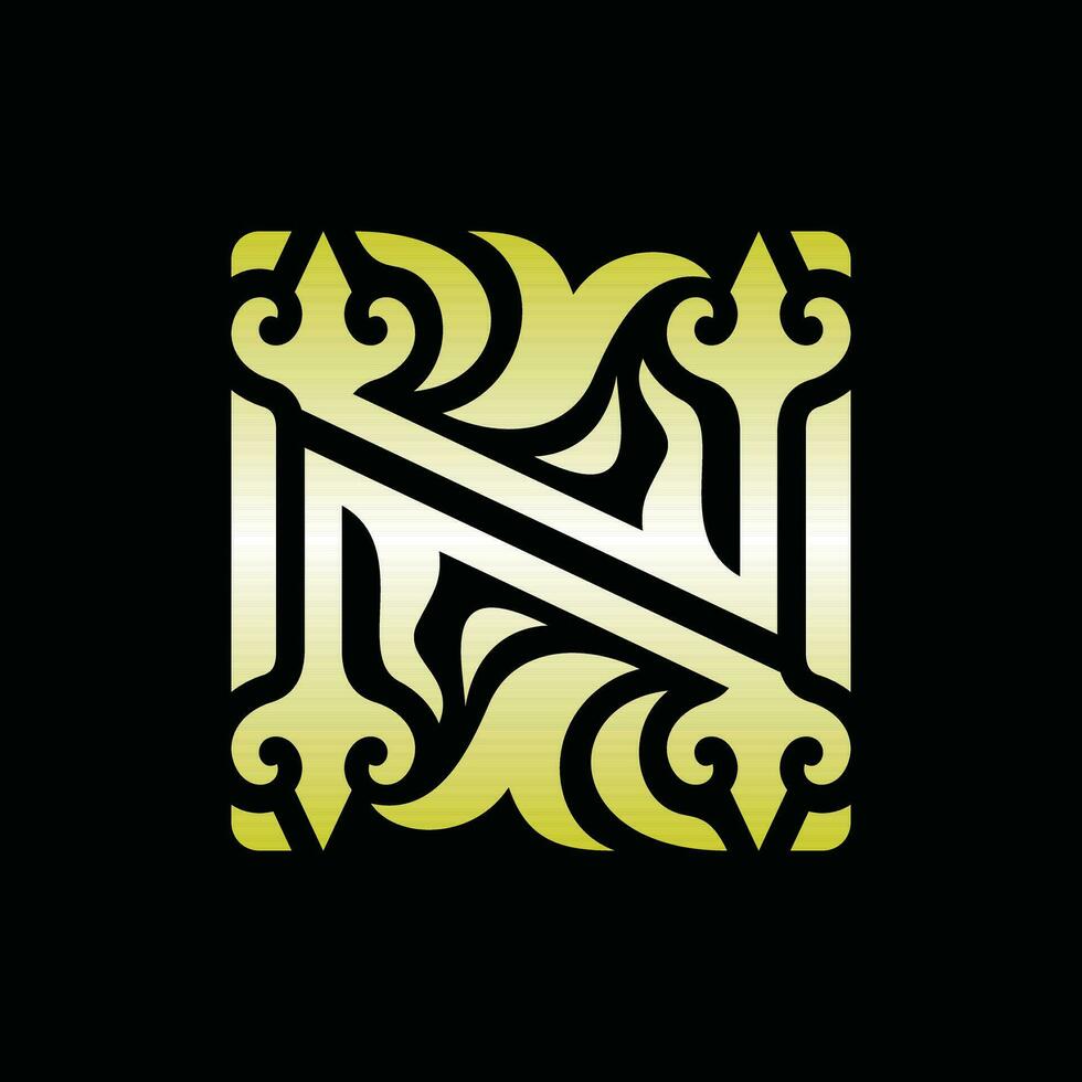 Letter N Ornament Luxury logos vector, modern logo, Logo Designs Vector Illustration Template, suitable for your company