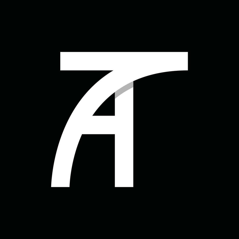 Letter AT Simple logo design vector template, suitable for your company and etc Classic Lettering Minimal Fashion Designs. Typography