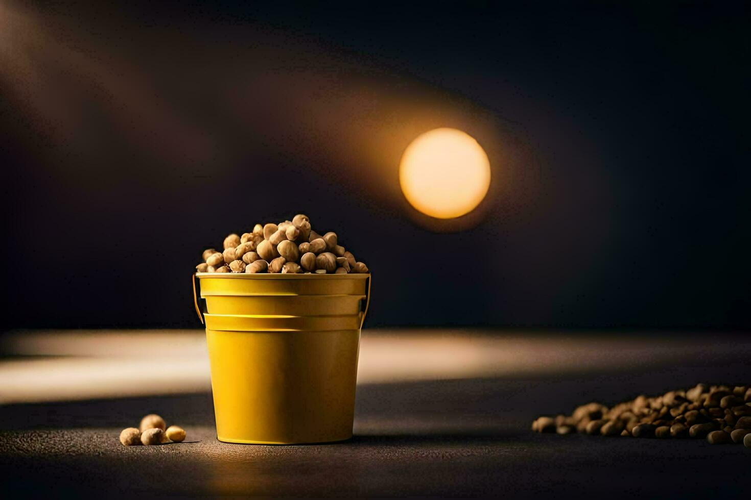 soy beans in a bucket. AI-Generated photo