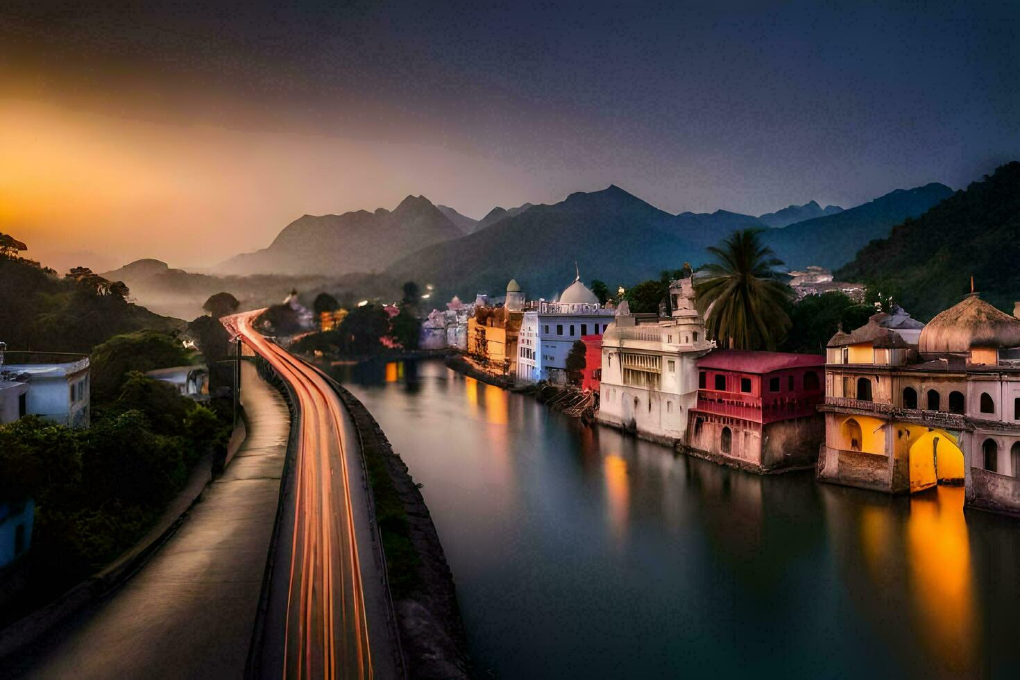 el ciudad de udaipur, India. generado por ai foto