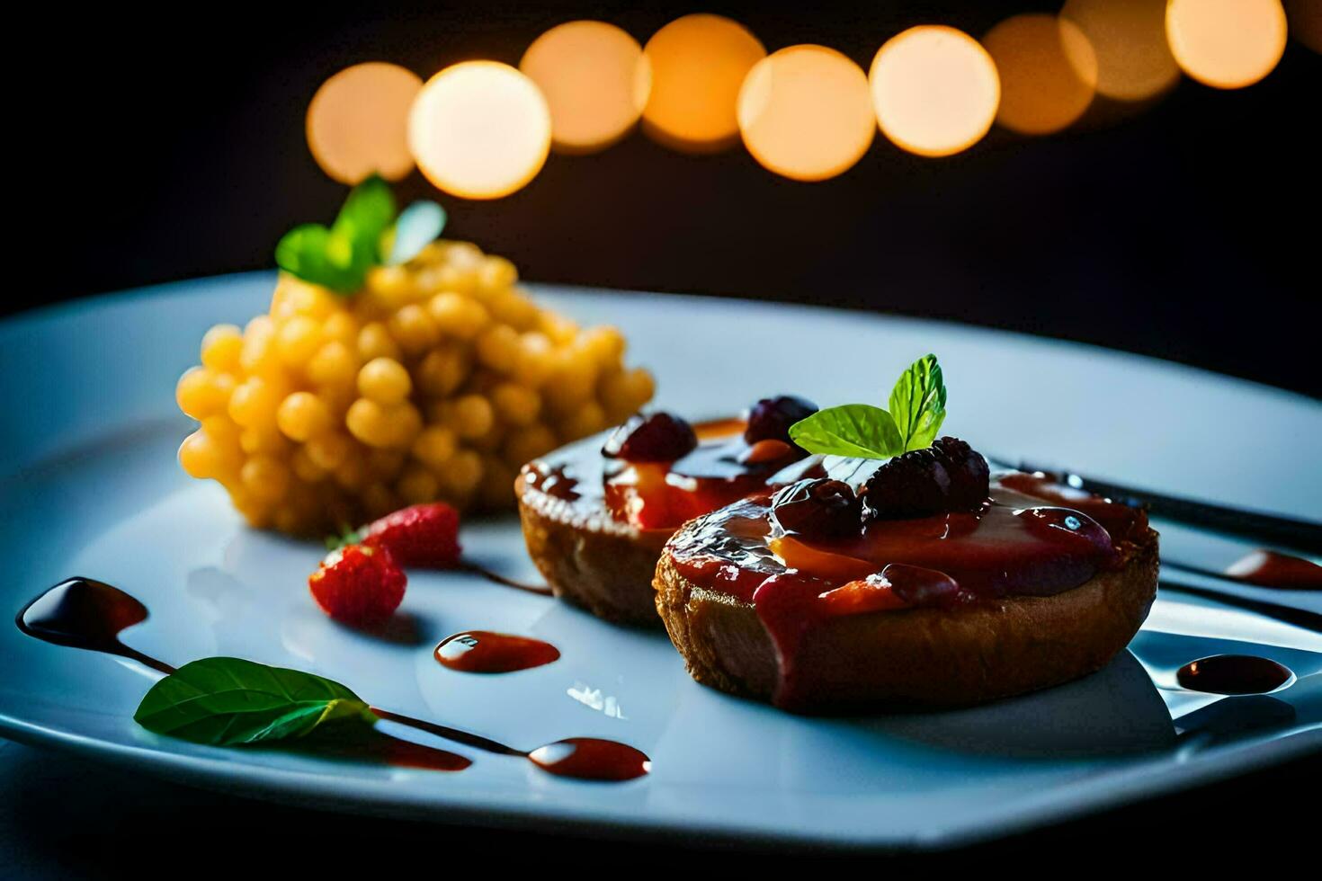 food at or somewhere near the hotel. AI-Generated photo