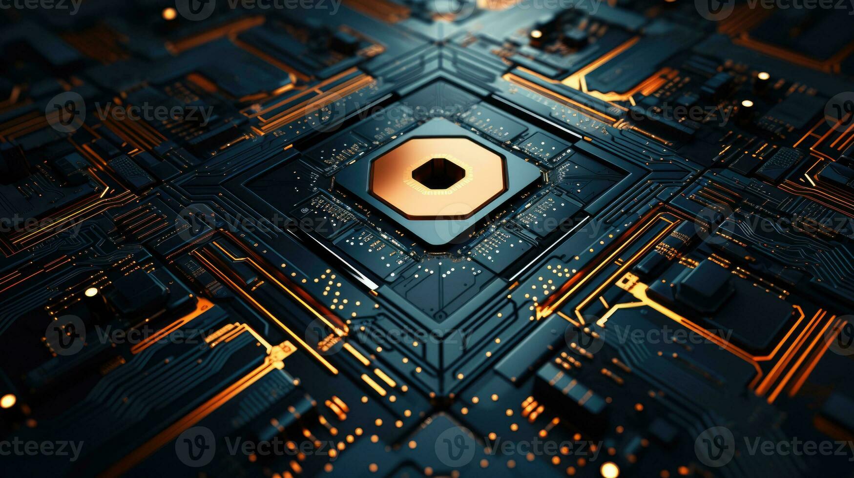 abstract tech background filled with a mesmerizing array of circuitry patterns, AI Generative photo