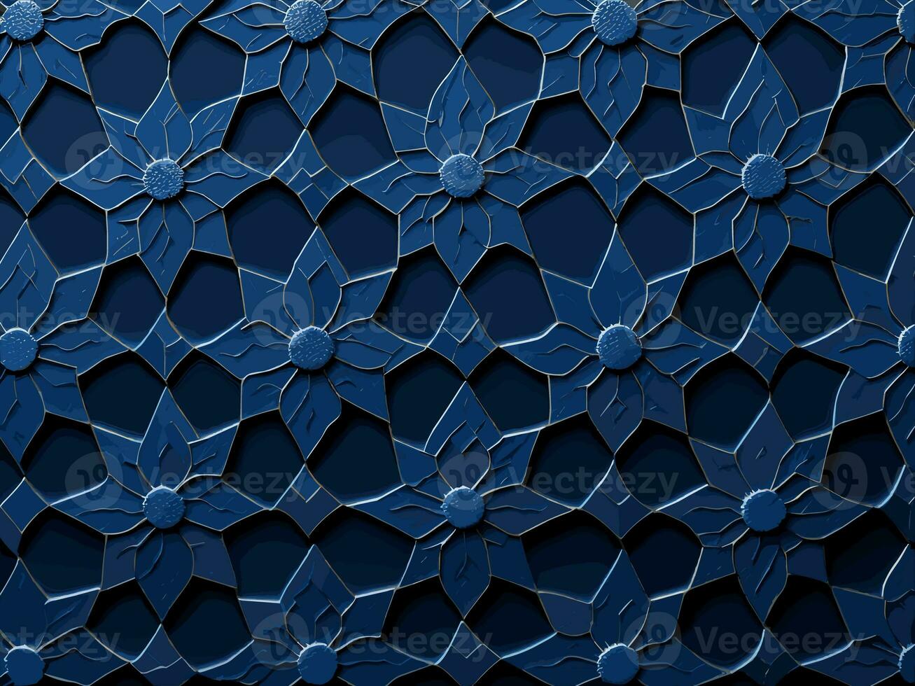 Seamless pattern of flowers on a dark background. photo