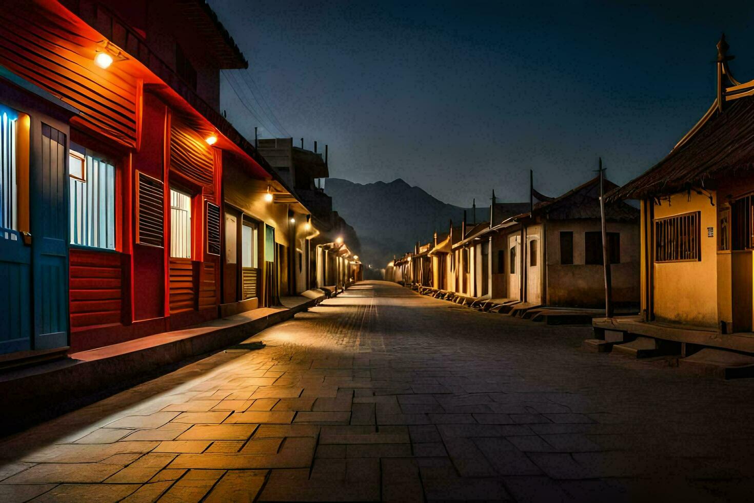 a street in the old town of shanghai. AI-Generated photo