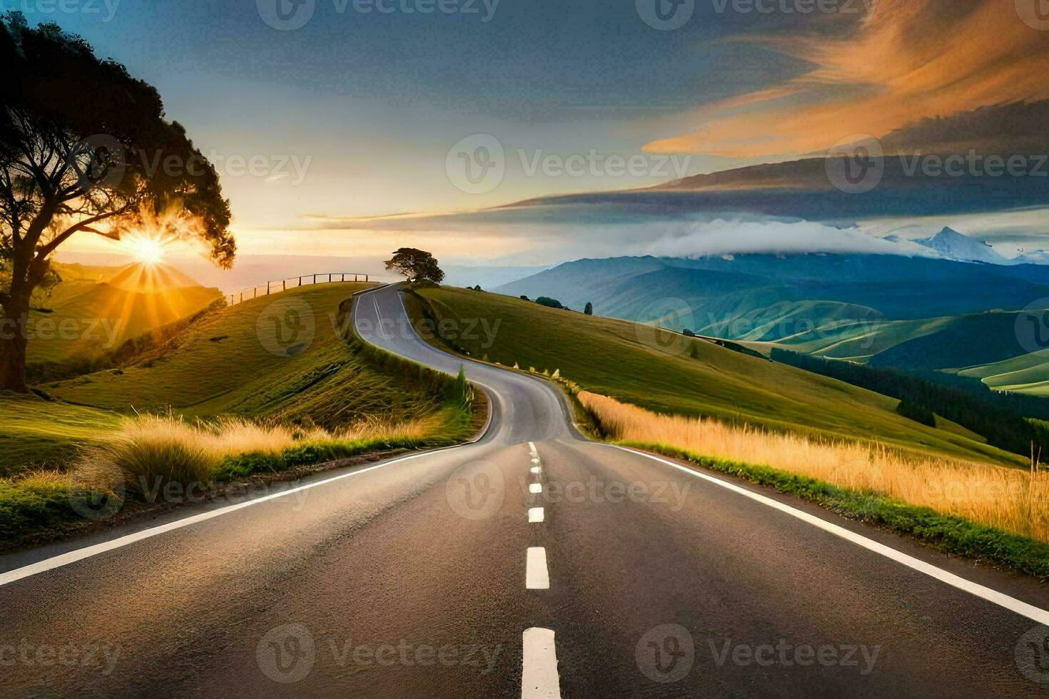 the road to success. AI-Generated photo