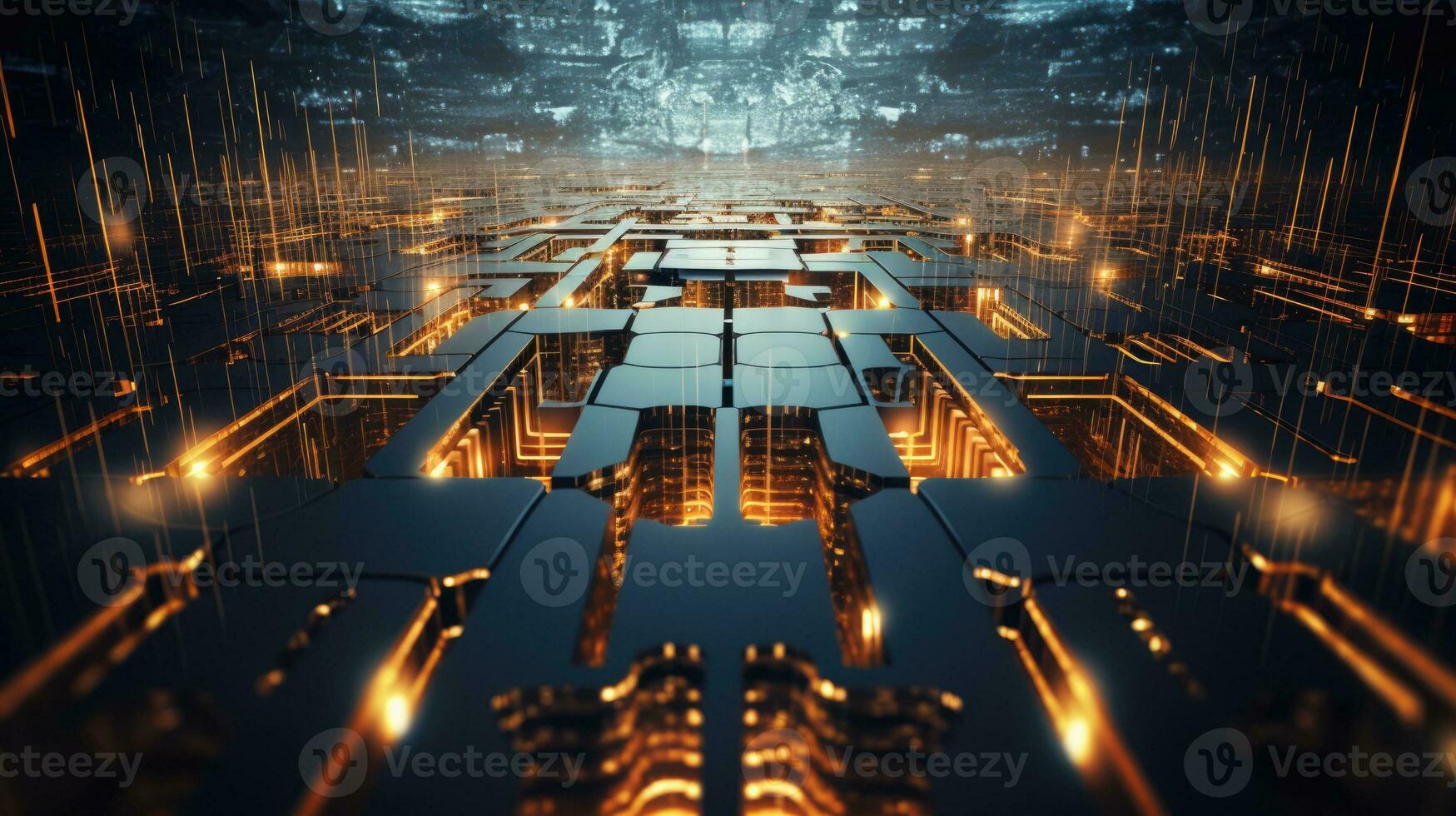 abstract tech background filled with a mesmerizing array of circuitry patterns, AI Generative photo