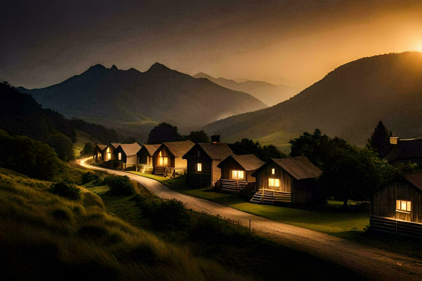 photo wallpaper the sky, mountains, the road, the road, the road, the road,. AI-Generated