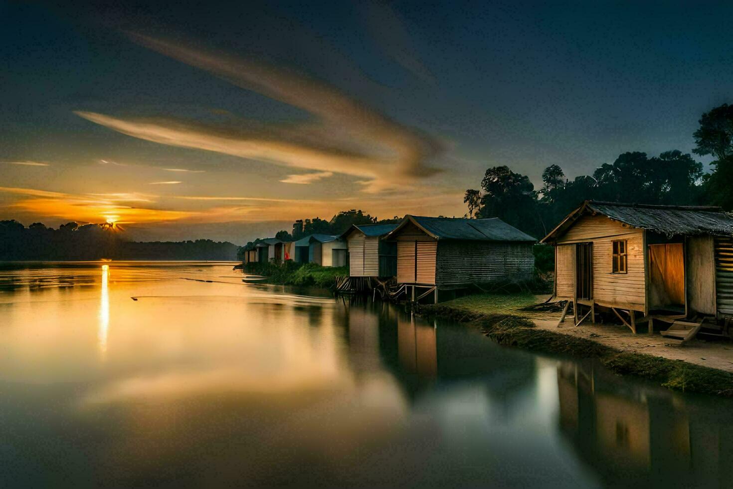 photo wallpaper the sky, water, the sun, the water, the sky, the water,. AI-Generated