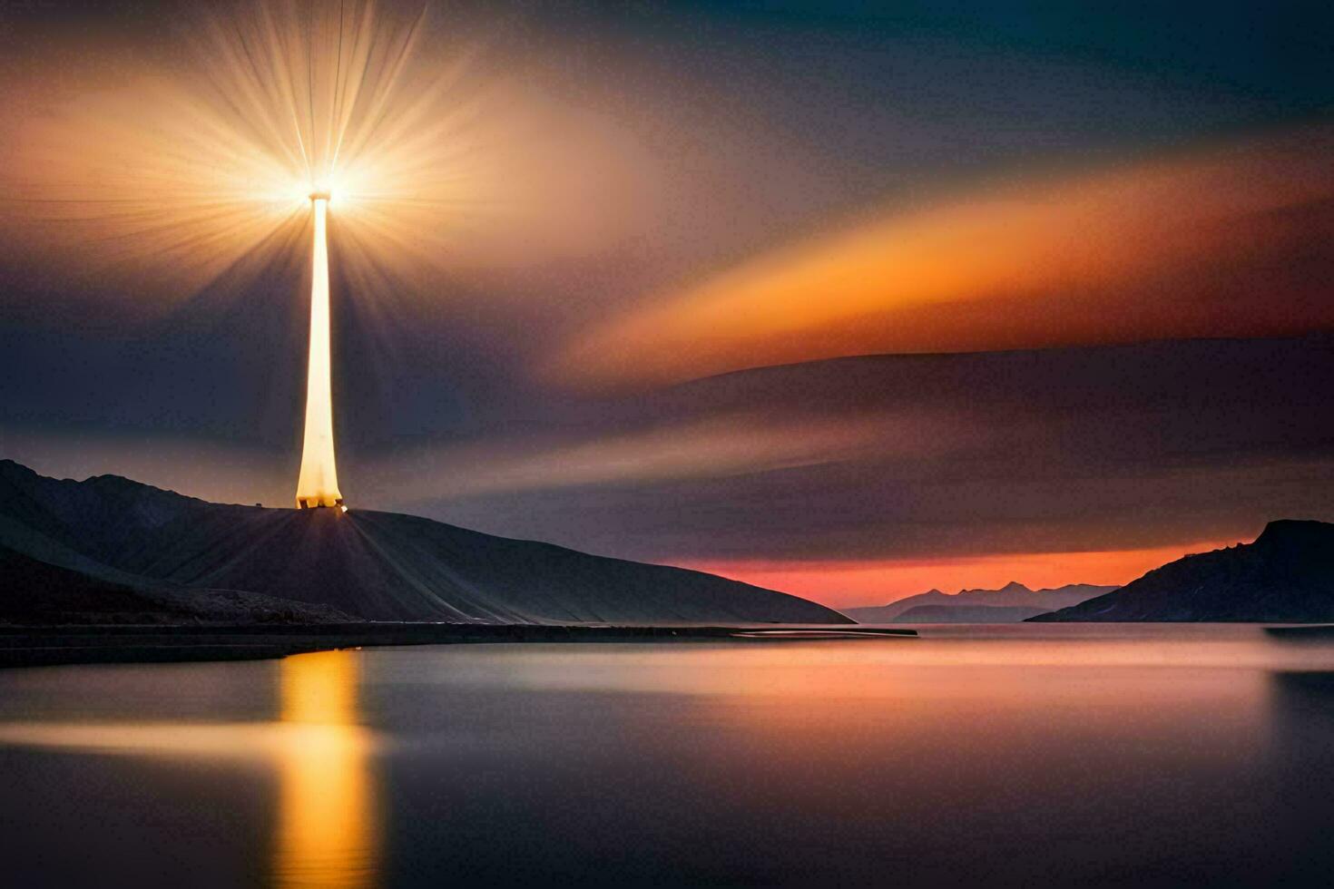 the light of the cross. AI-Generated photo