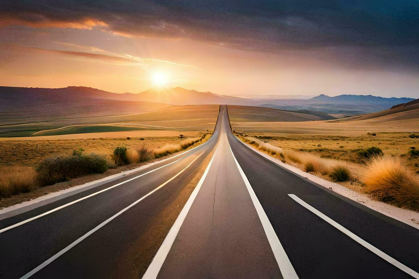 el la carretera a éxito es pavimentado con bueno intenciones generado por ai foto