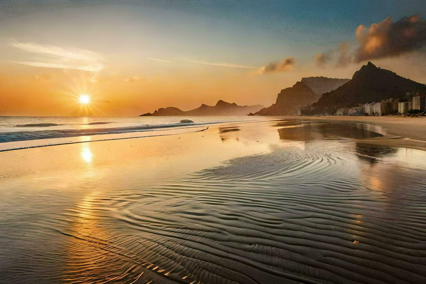 el Dom es ajuste terminado un playa en río generado por ai foto