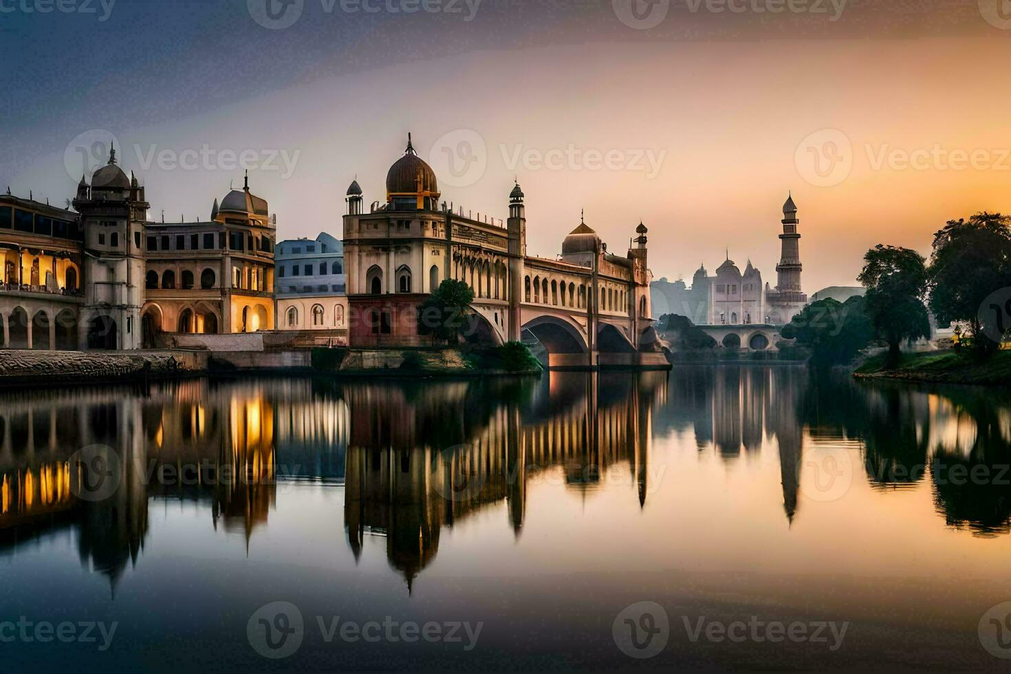 el ciudad de udaipur en India. generado por ai foto