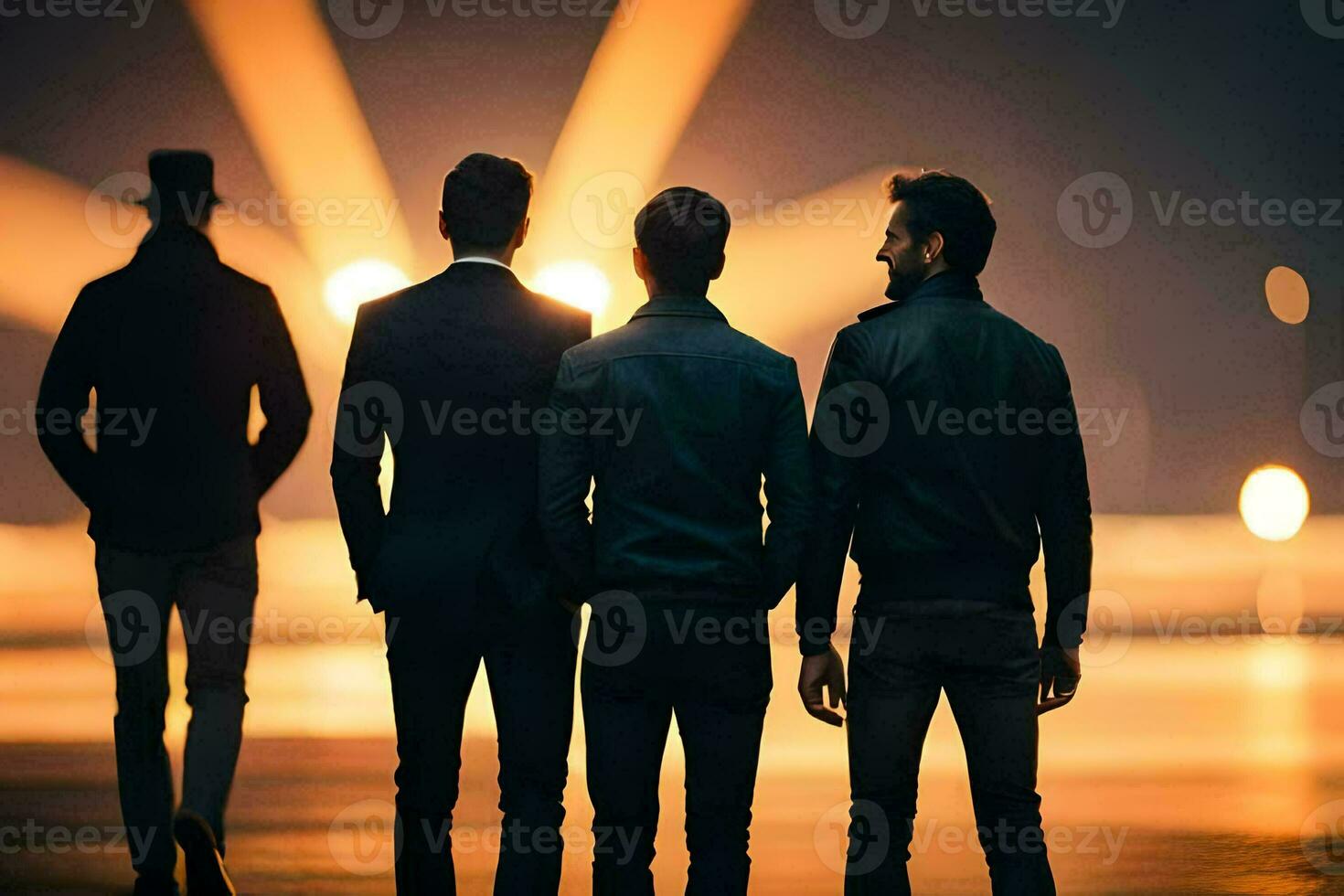 the boys of the band. AI-Generated photo