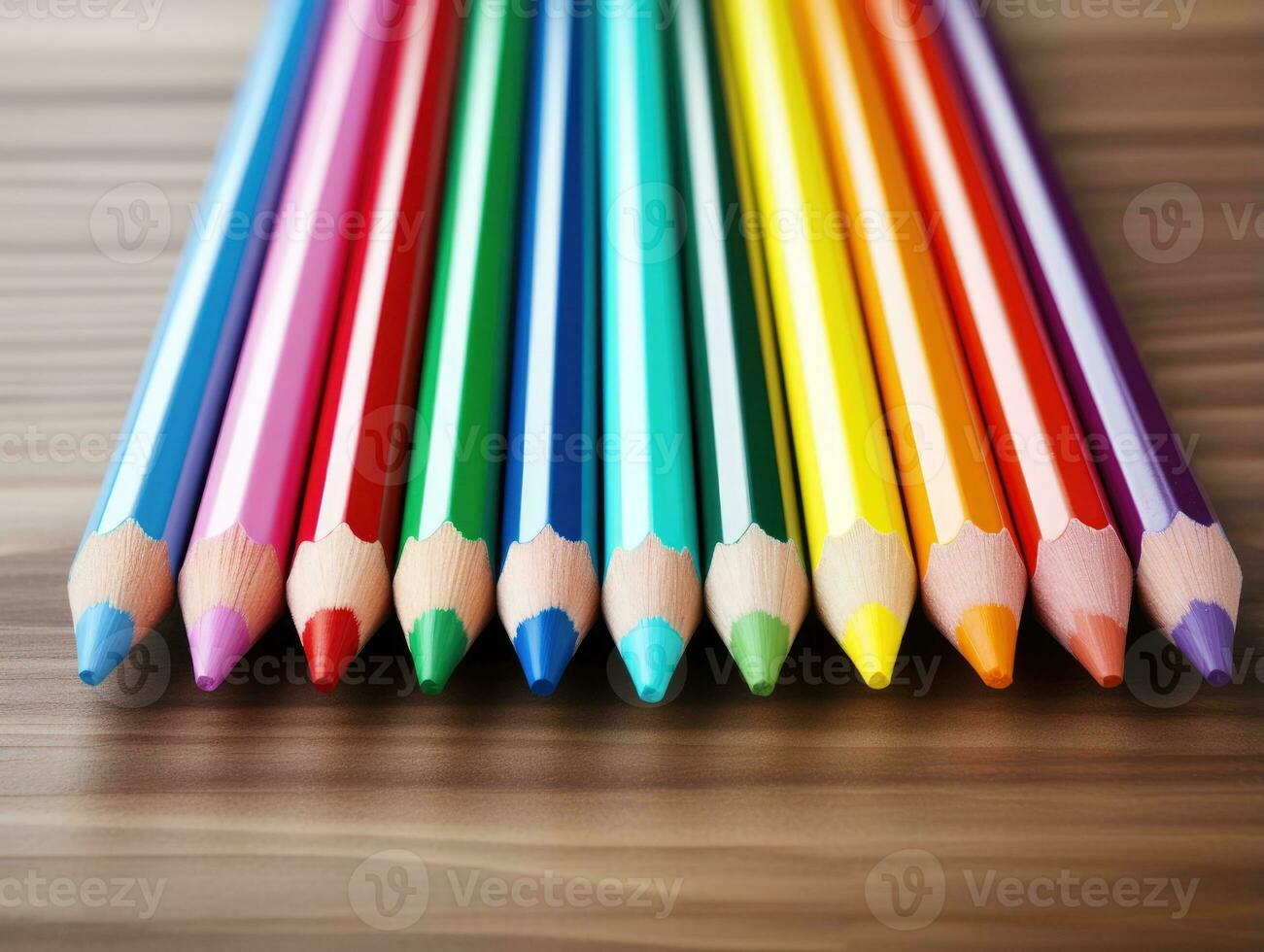Isolated color pencils on white background, AI Generative photo