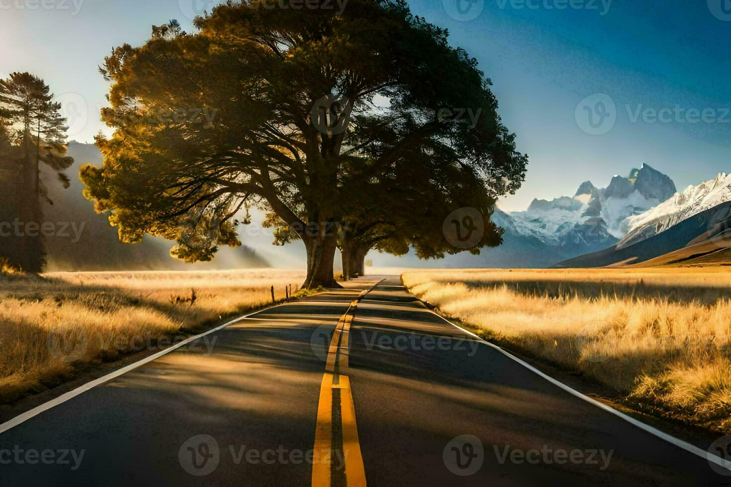 el la carretera a montar fitzroy. generado por ai foto