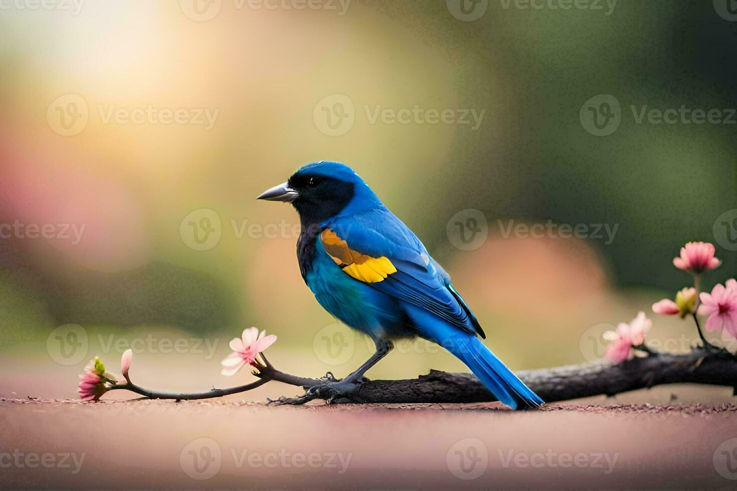 photo wallpaper bird, the flower, the bird, the flower, the bird, the flower,. AI-Generated