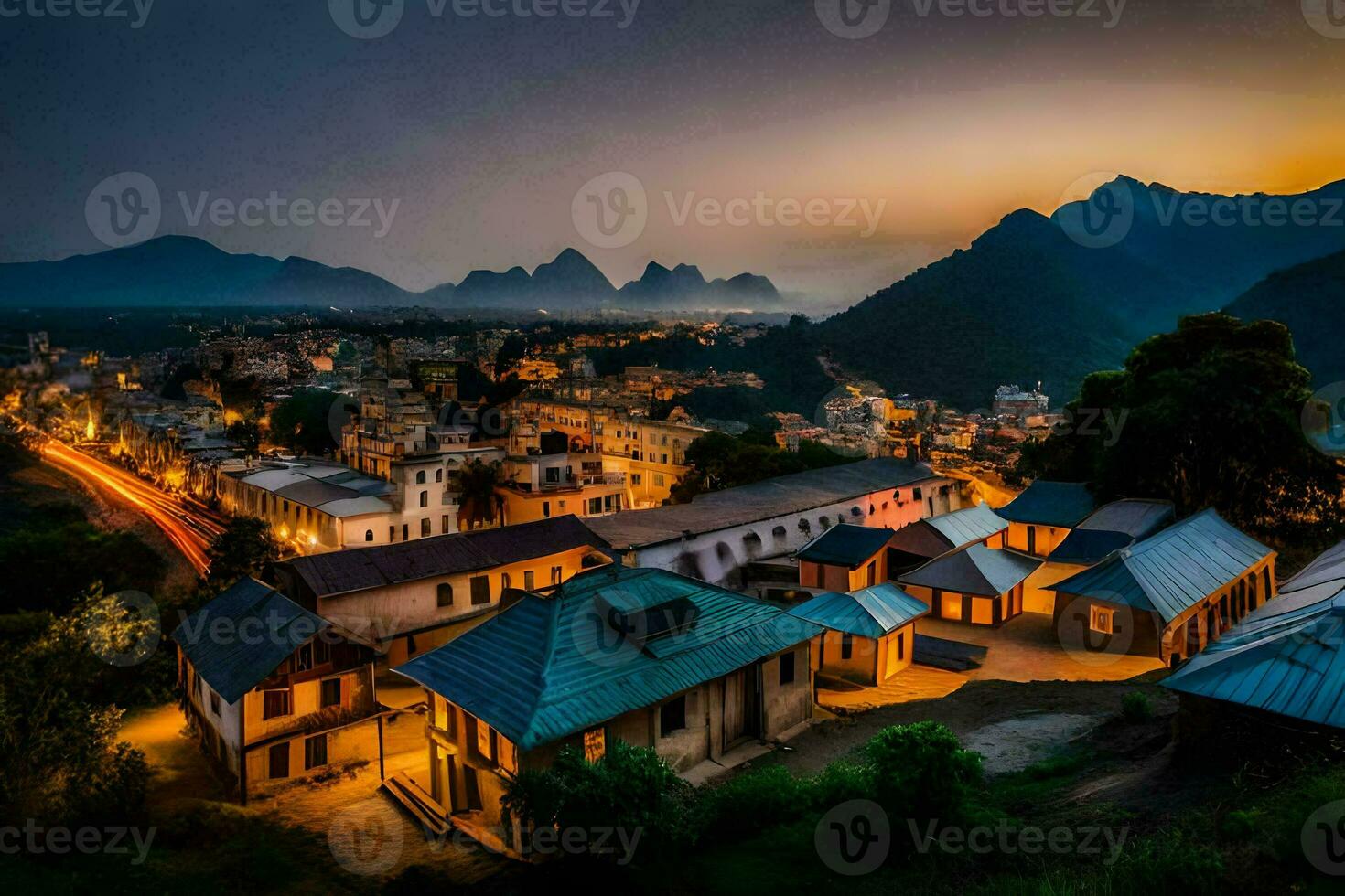the village of karakul, in the yangtze river valley, china. AI-Generated photo