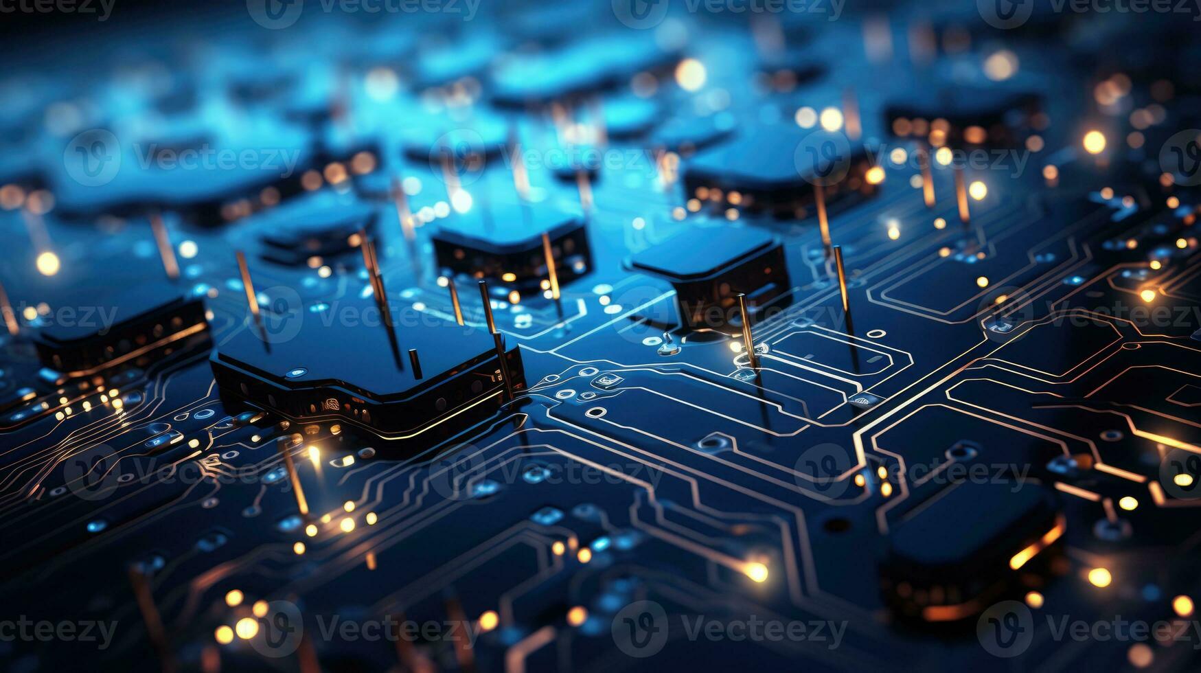 abstract tech background filled with a mesmerizing array of circuitry patterns, AI Generative photo