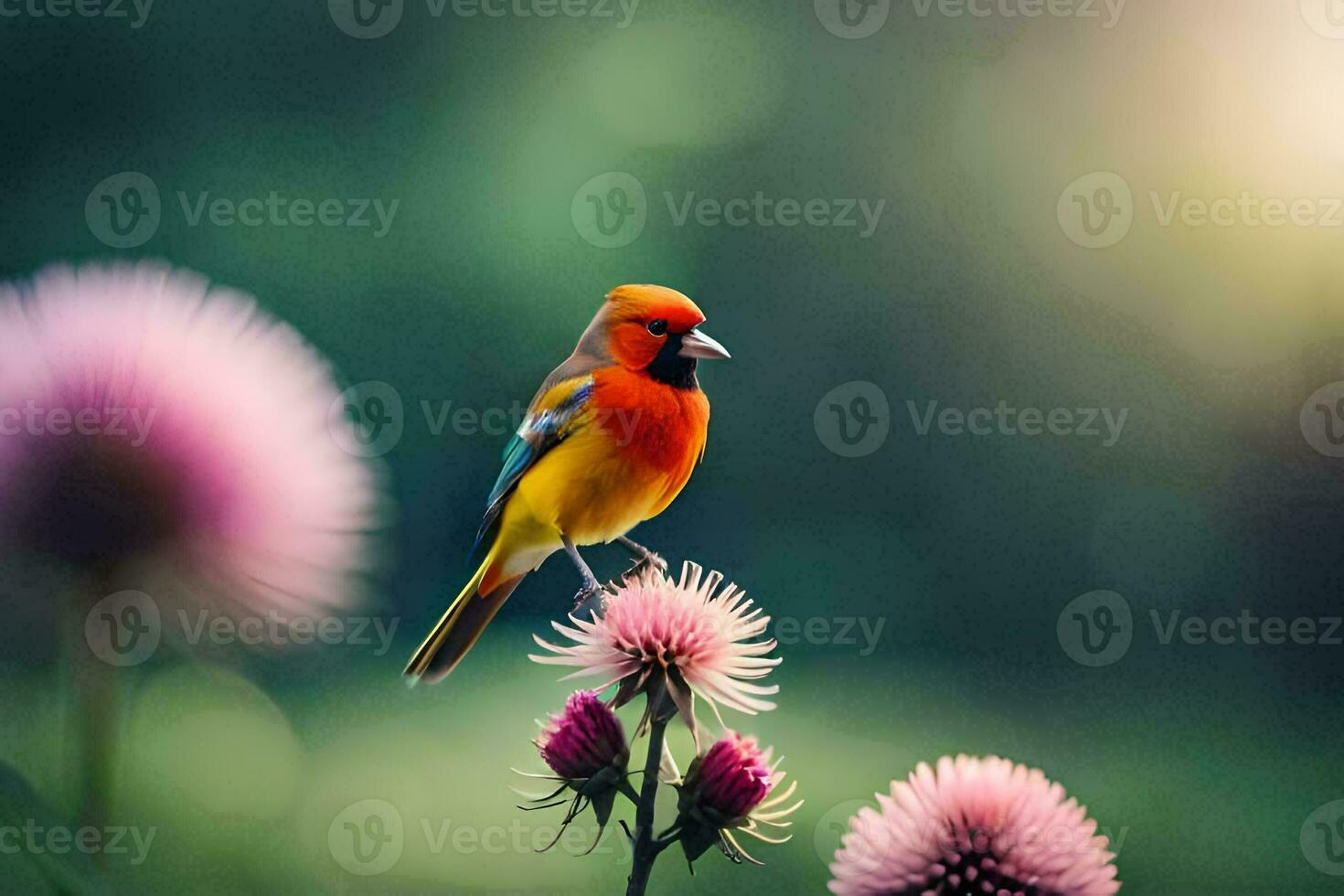 photo wallpaper the sky, flowers, bird, nature, bird, bird, bird, bird,. AI-Generated