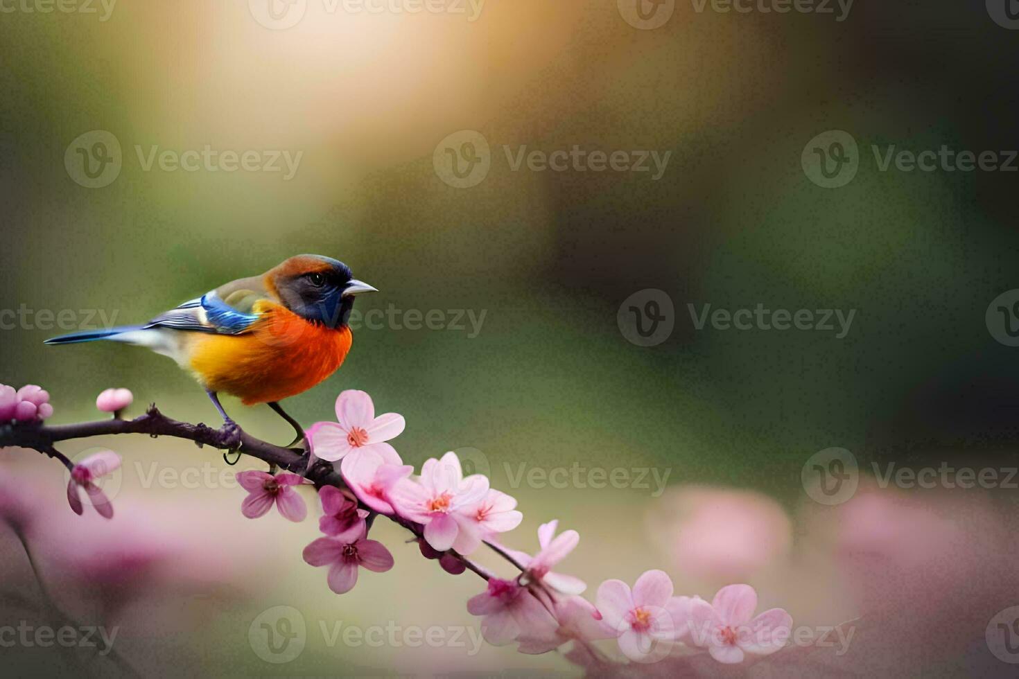 photo wallpaper spring, bird, bird, bird, bird, bird, bird, bird, bird. AI-Generated