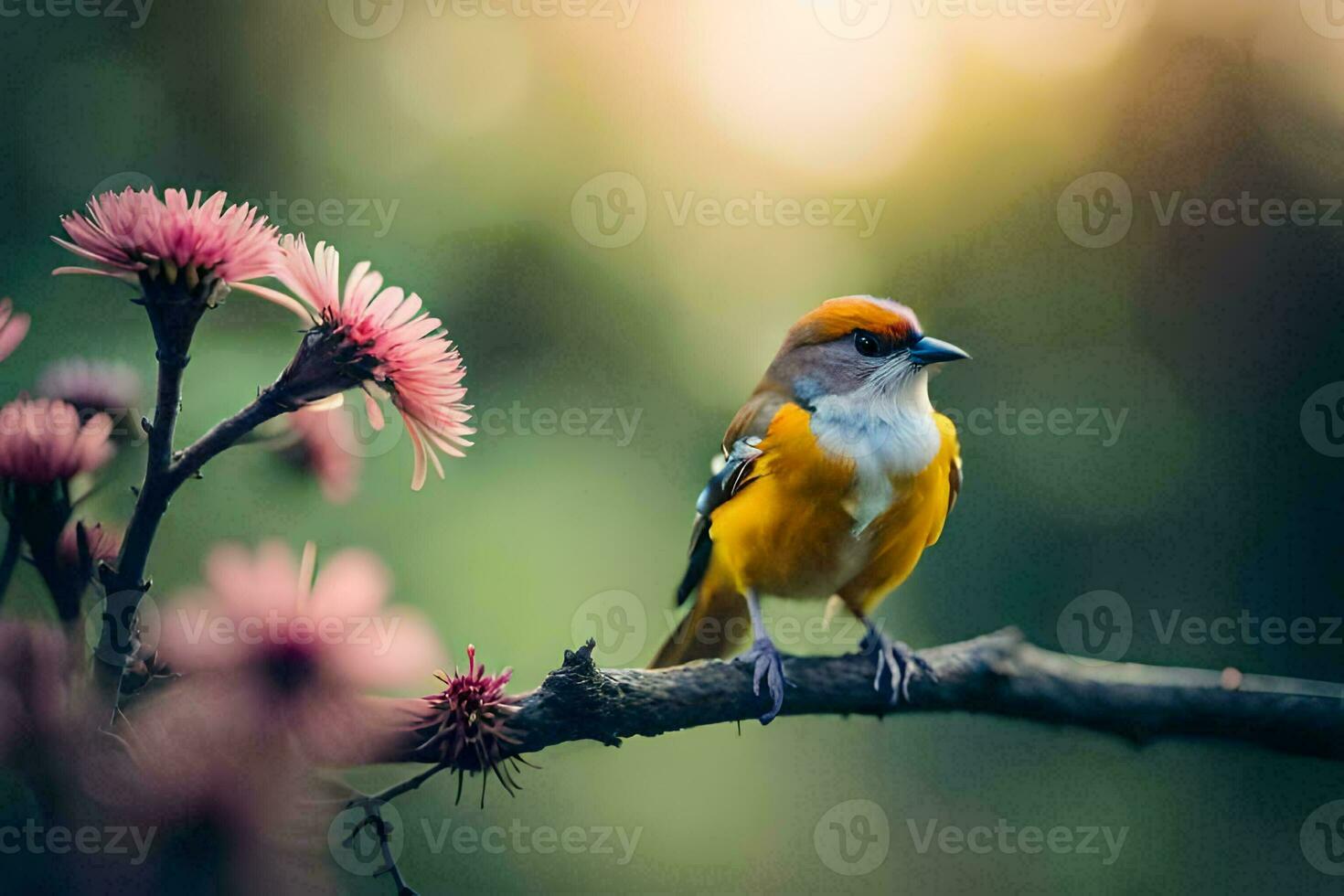 photo wallpaper the bird, flowers, nature, bird, bird, bird, bird, bird,. AI-Generated