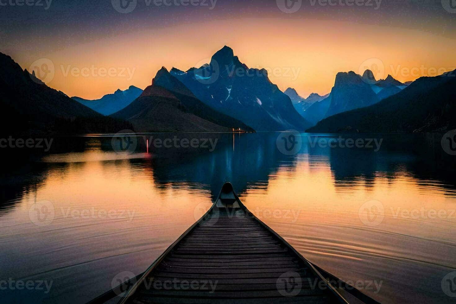 a man stands on a wooden dock looking out over a lake. AI-Generated photo