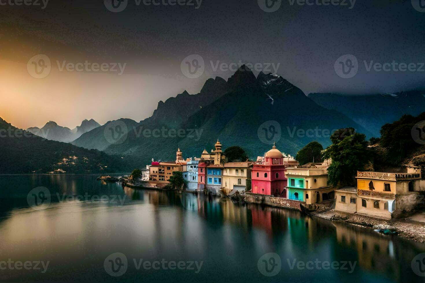 photo wallpaper the sky, mountains, lake, india, the sky, mountains, lake,. AI-Generated