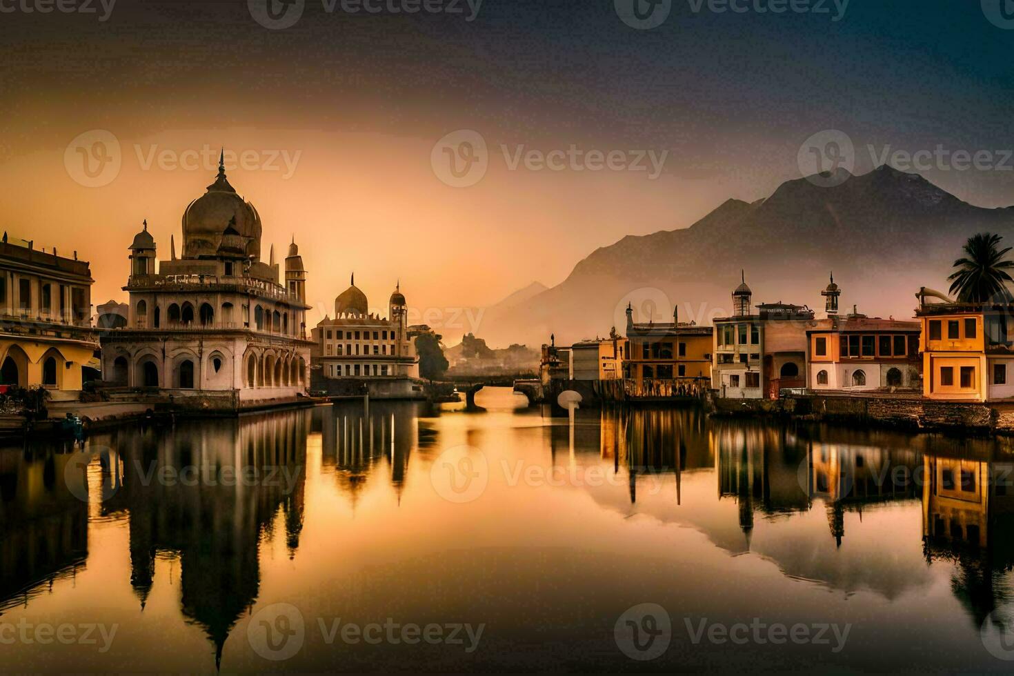 el ciudad de udaipur en India. generado por ai foto