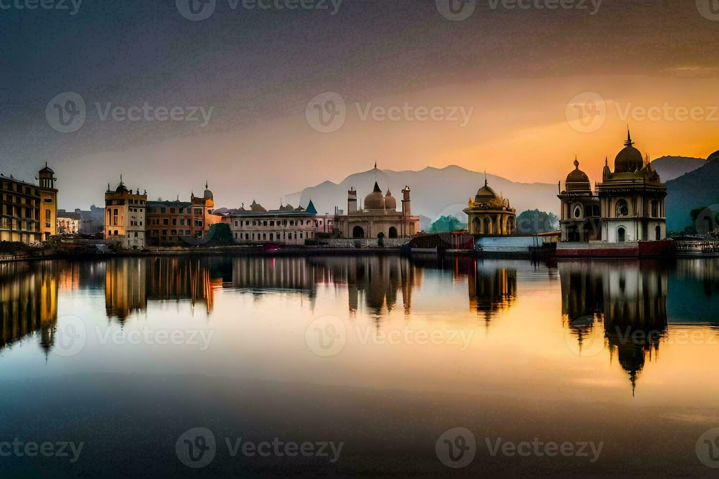 el dorado templo, amritsar, India. generado por ai foto