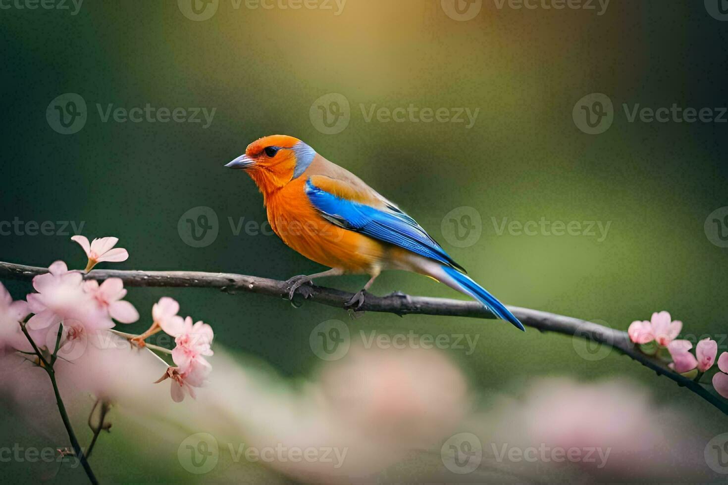 photo wallpaper bird, the flowers, the bird, the bird, the bird, the bird,. AI-Generated