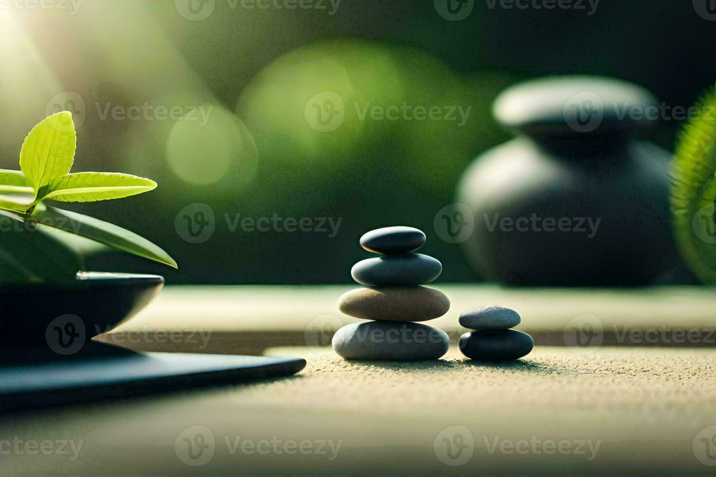 zen garden, stones, zen garden, zen garden, zen garden, zen. AI-Generated photo