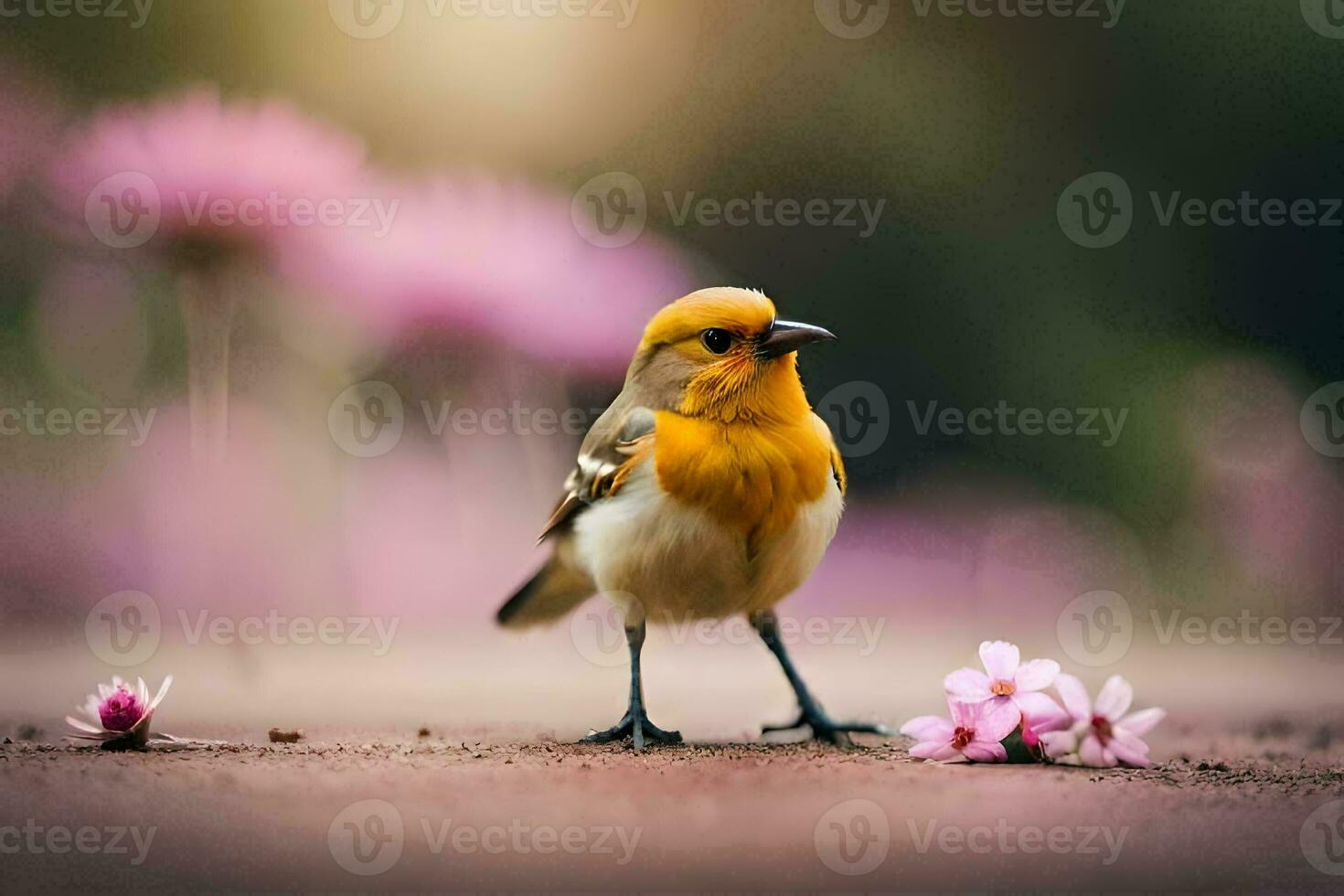 photo wallpaper bird, flowers, the flowers, the flowers, the flowers, the flowers, the. AI-Generated