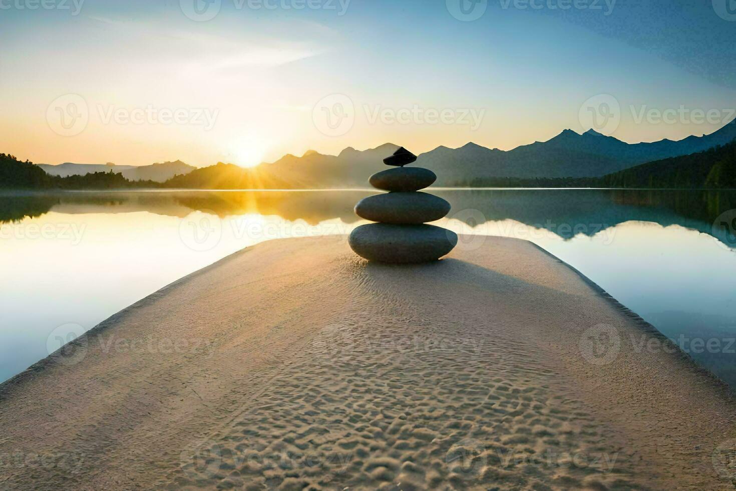 the balance of nature and technology. AI-Generated photo