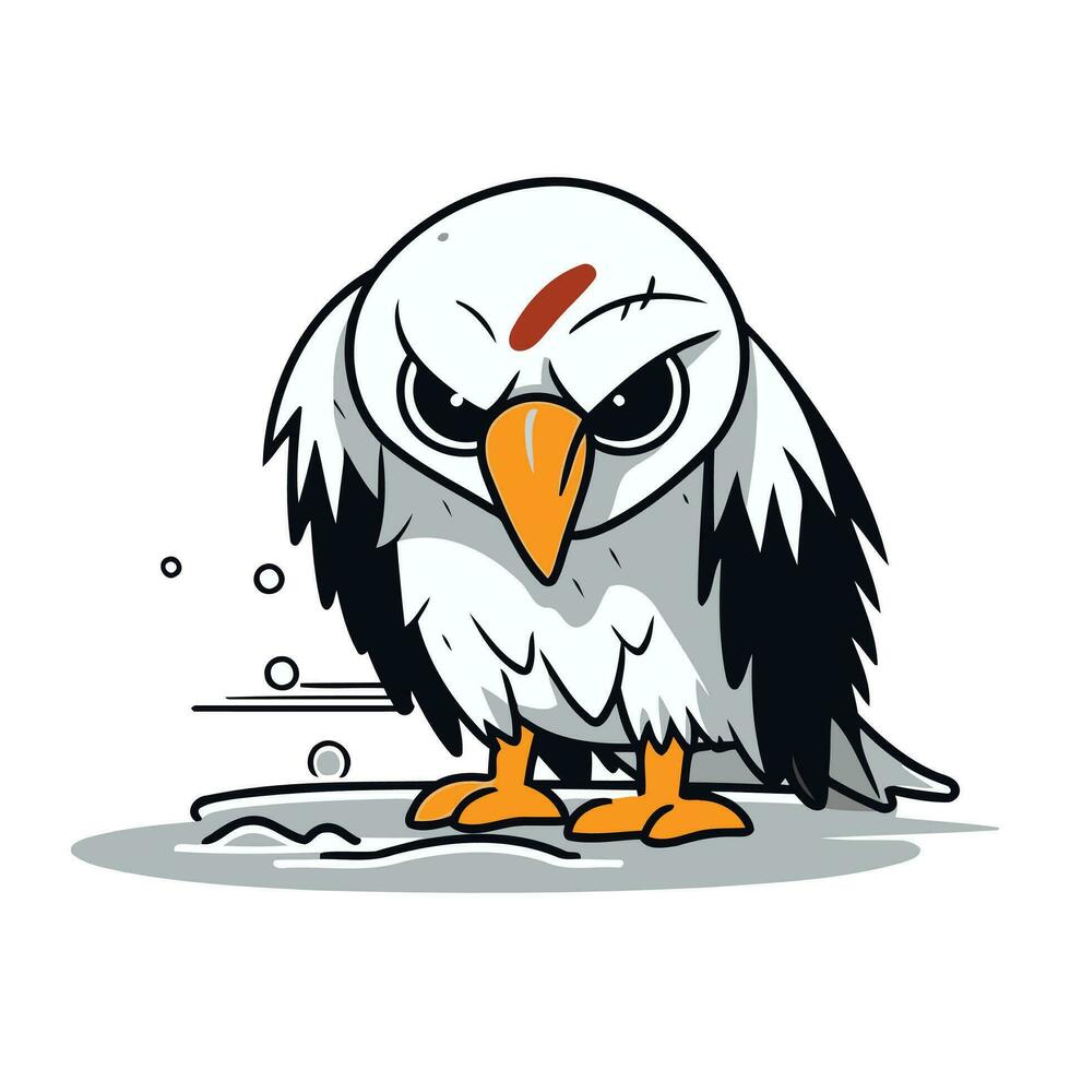 ilustración de un águila en un blanco antecedentes. vector ilustración.