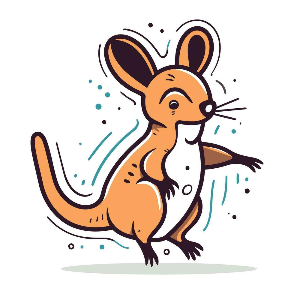 Kangaroo icon. Cartoon illustration of kangaroo icon for web design vector