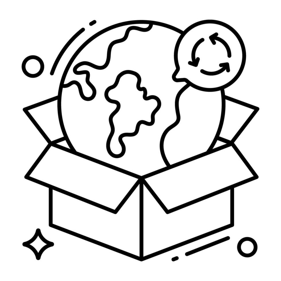 A perfect design icon of global package vector