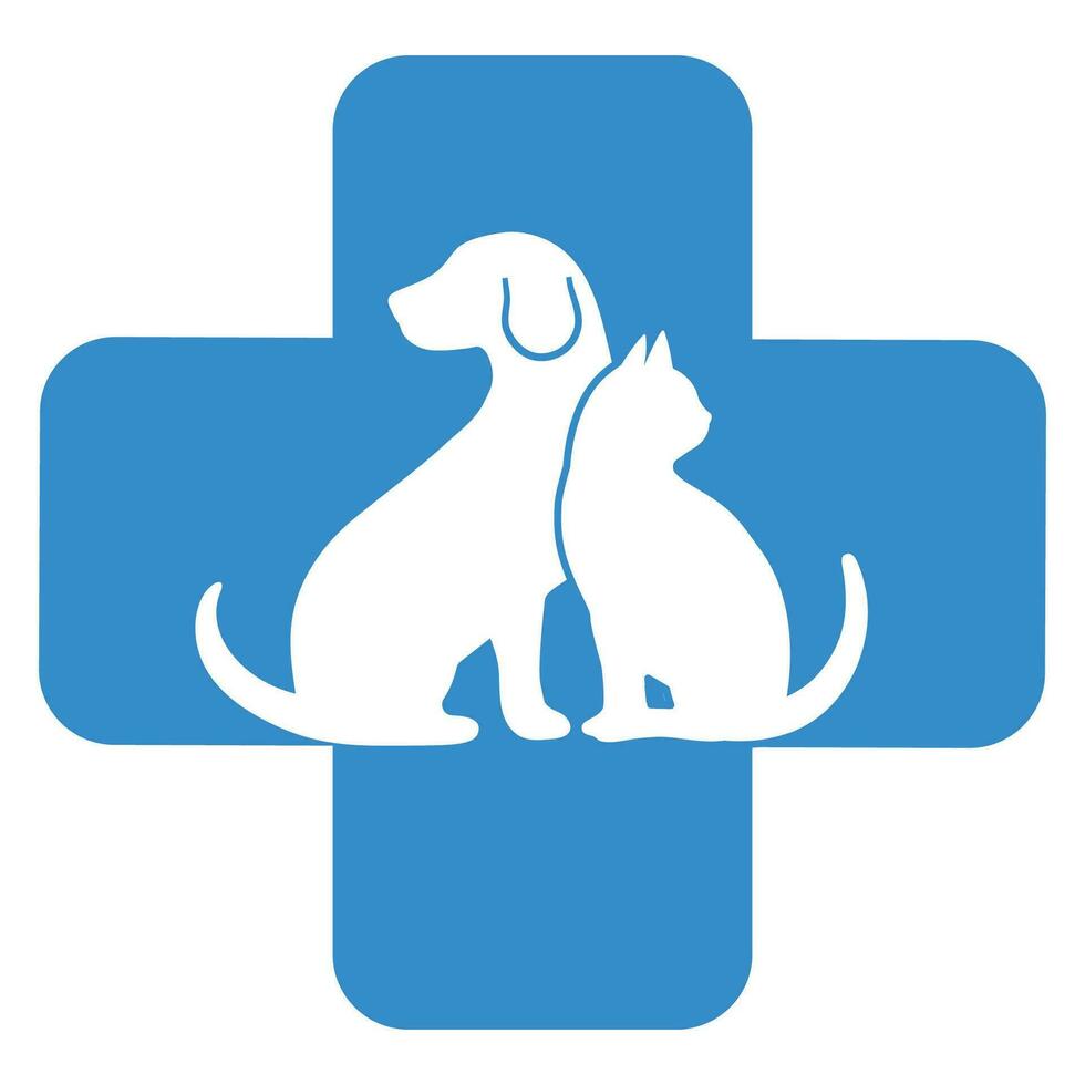 Illustration of the logo of a veterinary clinic. vector