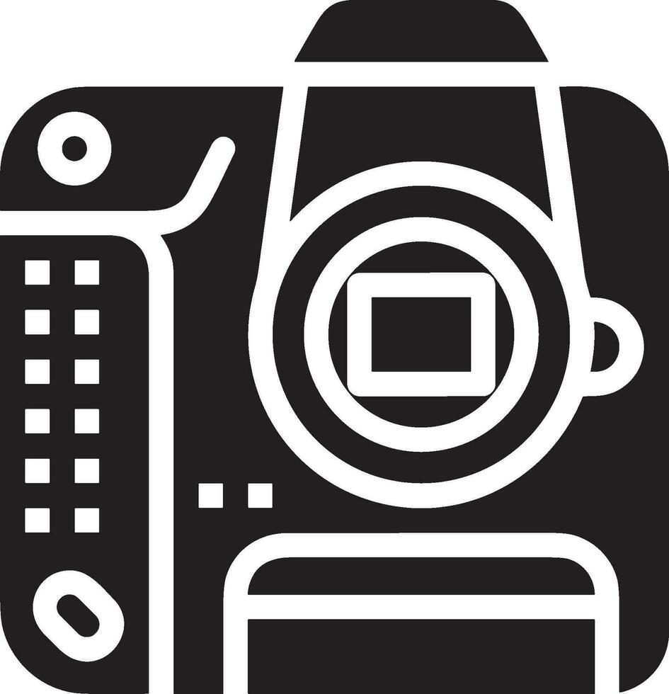 Camera photography icon symbol vector image. Illustration of multimedia photographic lens graphic design image