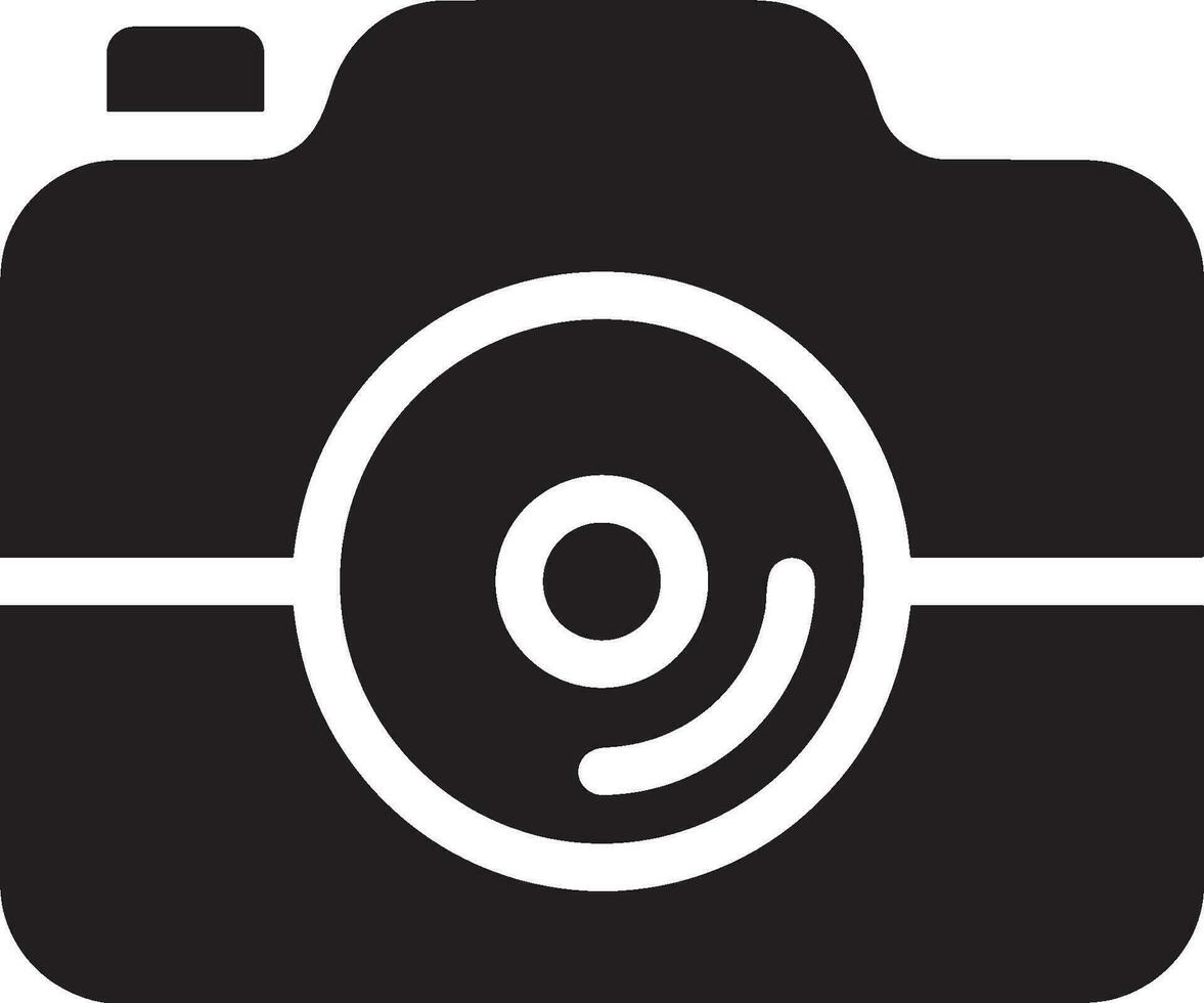 Camera photography icon symbol vector image. Illustration of multimedia photographic lens graphic design image