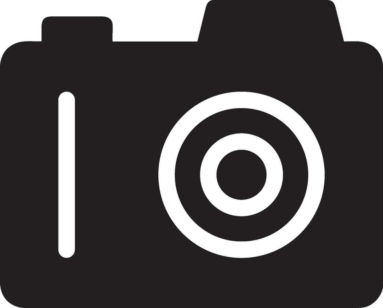 Camera photography icon symbol vector image. Illustration of multimedia photographic lens graphic design image