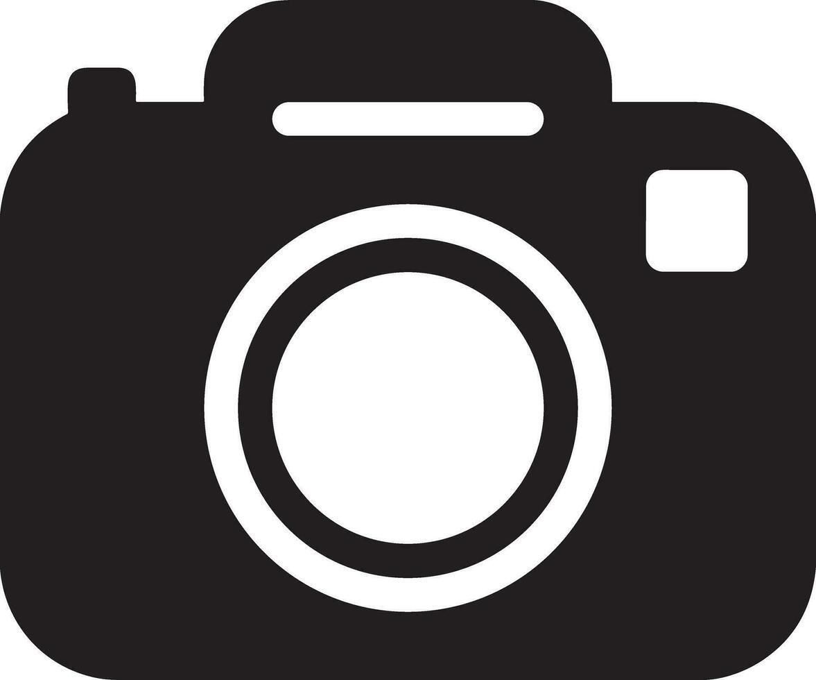 Camera photography icon symbol vector image. Illustration of multimedia photographic lens graphic design image