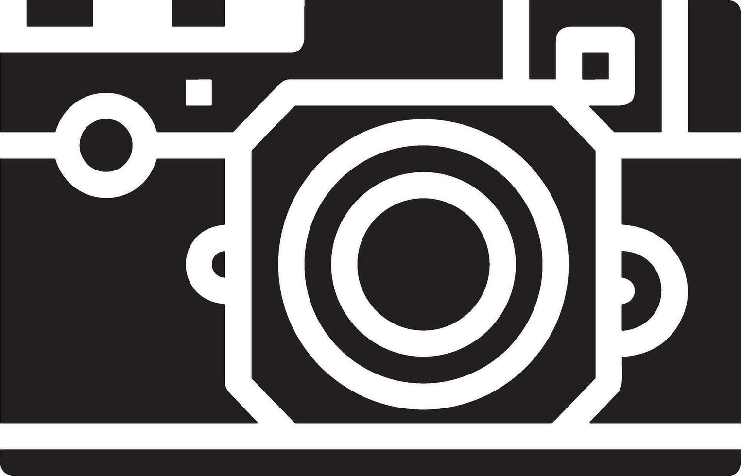 Camera photography icon symbol vector image. Illustration of multimedia photographic lens graphic design image