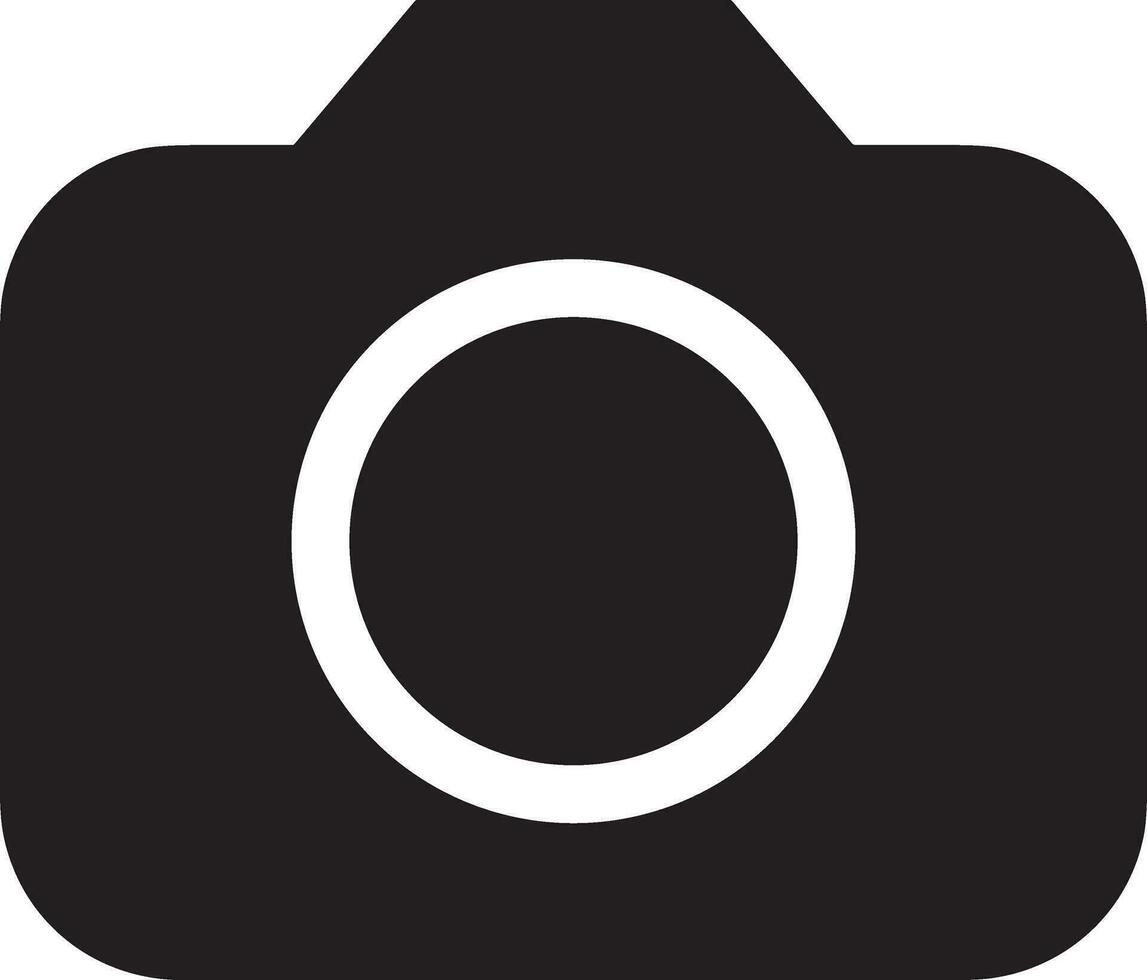 Camera photography icon symbol vector image. Illustration of multimedia photographic lens graphic design image