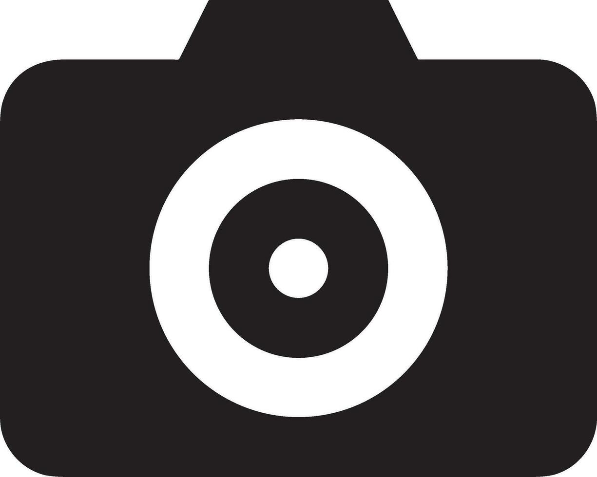 Camera photography icon symbol vector image. Illustration of multimedia photographic lens graphic design image