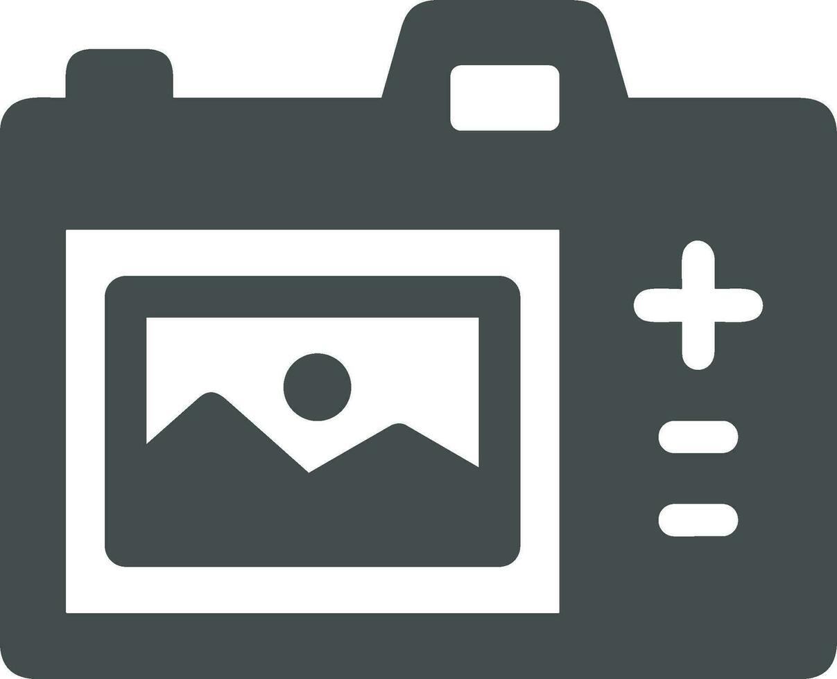 Camera photography icon symbol vector image. Illustration of multimedia photographic lens graphic design image